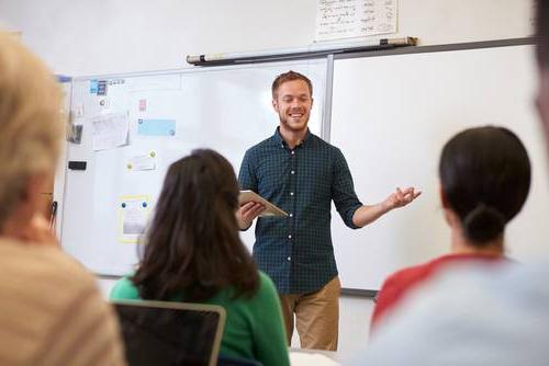 Young man teaching 